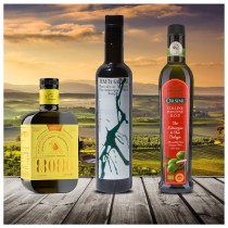 Testsieger Feinschmecker Olivenöltest 2026 - 3er-Paket intensiv fruchtig - Mono Coratina - Monocultivar Frantioio Bio - Colline Pontine DOP Bio