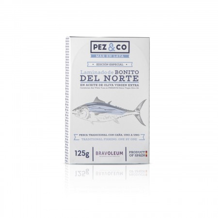 Bravoleum - Pez & Co Laminado de Bonito del Norte - Thunfish eingelegt in feinstem Olivenöl