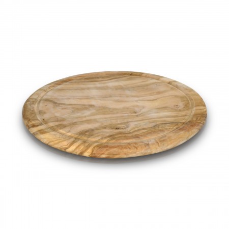 Olivenholz Steak-/Brotzeitbrett mit Rille - ca. 26cm