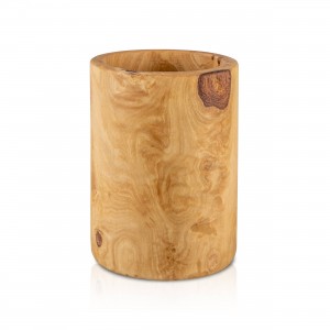 Olivenholz Utensilo groß - rund - ca. 10 x 10 x 15cm