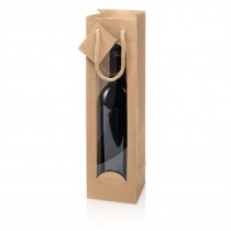 1er - Geschenktragetasche mit Fenster - Kraftpapier