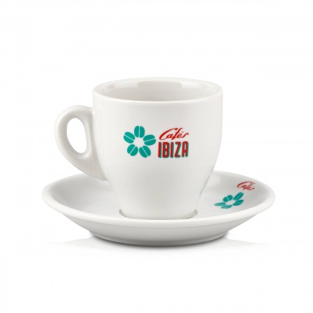 Cafés Ibiza - Cappucchinotasse + Unterteller