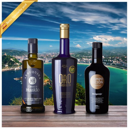 Beste Spanische Olivenöle 2018 - 3er Siegerpaket