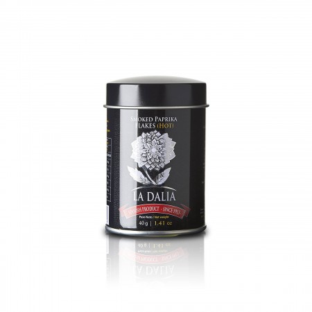 Geräuchterte scharfe Paprikaflocken von La Dalia in der schmucken Dosen (40g)
