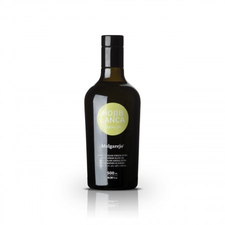 Premium Hojiblanca 500ml - Aceites Melgarejo in der Glasflasche - Frontansicht