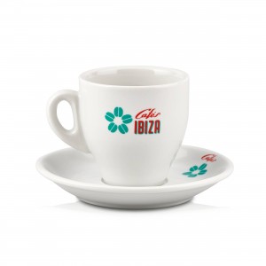 Cafés Ibiza - Cappucchinotasse + Unterteller