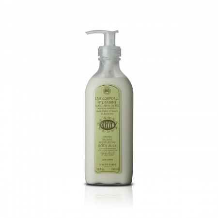 Bodylotion mit Bio-Olivenölvon Marius Fabre aus Frankreich im praktischen Pumpspender