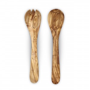Olivenholz Salatbesteck - ca. 30cm   14055