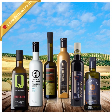 Das Siegerpaket der Testsieger FEINSCHMECKER Olivenöltest 2017 - 6er-Paket