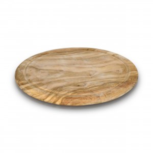 Olivenholz Steak-/Brotzeitbrett mit Rille - ca. 26cm   14060